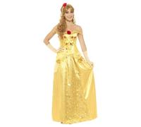 Smiffys Golden Princess Costume, Gold (Size S)