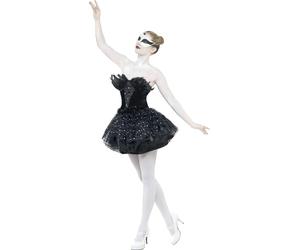 Smiffys Gothic Swan Masquerade Costume, Black (Size S)
