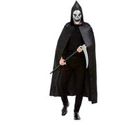 Per Adulto Grim Reaper Costume Kit Death Scythe Maschera Mantella da Uomo Donna