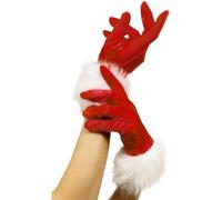 Smiffy's Guanti Babbo Natale Rosso per Halloween e Carnevale