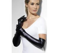 Fever Wet Look Gloves 44039 Black