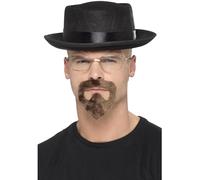 Smiffys Heisenberg Kit, Nero, con cappello, occhiali e pizzetto Halloween
