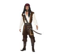 Smiffys High Seas Pirate Costume, Brown (Size M)