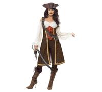 Donna Premium Pirata Costume Alto Seas Caraibi Wench Costume Adulti Completo