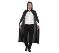Cloak Cappuccio Nero Unisex Per Adulti Vampiro Halloween Costume