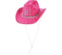 Smiffys Hot Pink Rhinestone Cowboy Hat
