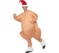 Smiffys Inflatable Roast Turkey Costume, Nude