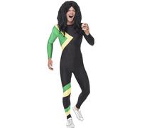 Smiffys Costume eroe giamaicano nero con tuta Halloween