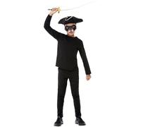 Smiffys Kit da ratto, Cappello, spada, mascherina e naso Halloween, Carnevale