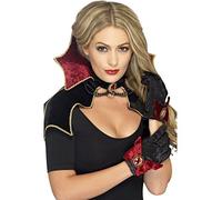 Smiffys Kit Fever Vamp, Nero, con mantella, colletto e guanti Halloween