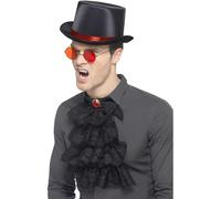 Adulto Gotico Steampunk Vittoriano Vampiro Kit Cilindro Cravatta Occhiali Uomo