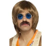 60s 1960s 70s Uomo Hippy Cantante Costume Parrucca Kit Da Smiffys