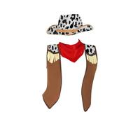 SMIFFYS Kit istantaneo donna del Far West, con panciotto, fazzoletto e cappello Halloween