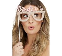 Smiffys Kit per addio al nubilato Photobooth, Oro, 4 pezzi Halloween, Carnevale