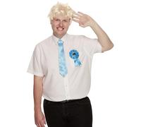 Smiffys Kit politico elegante, Parrucca bionda, cravatta e coccarda Halloween