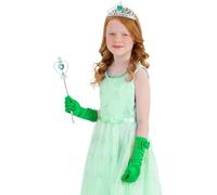 Smiffys Kit principessa verde per bambini, Tiara, bacchetta e guanti
