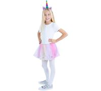 Smiffys Kit unicorno arcobaleno, multicolore, con tutù e fascia