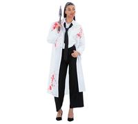 Smiffys Kit unisex American Killer Poncho stampato sanguinante in PVC con ascia giocattolo spaventoso costume horror accessorio per costume per uomini e donne, taglia S/M