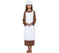 Vestito Bambine Povero Vittoriano Ragazza Libro Giorno Cappello E Grembiule Kit