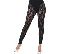 SMIFFYS Legging in pizzo anni '80, Nero Halloween, Carnevale