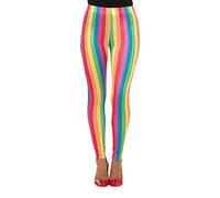 Donna Arcobaleno a Righe Neon Leggings Clown Gay Pride Parata Festa Accessorio