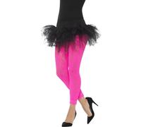 SMIFFYS Leggings in pizzo anni '80, rosa fluo Halloween