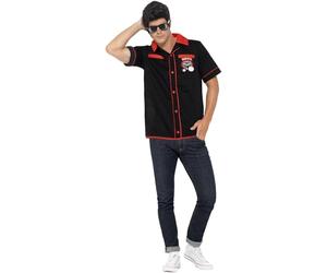 SMIFFYS Maglia da bowling anni '50, con Motivi Strike It Lucky