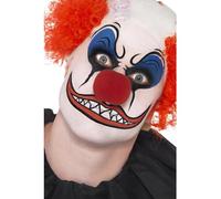 SMIFFYS Make Up FX, Kit da clown include trucco per il viso, naso, matite e spugna Halloween, Carnevale