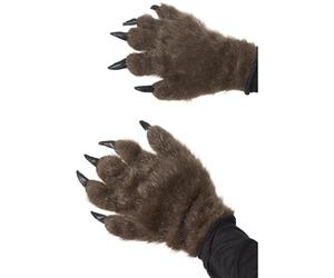 Smiffys Mani Mostro Peloso, Marrone Halloween