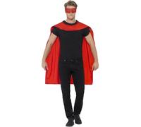 SMIFFYS Mantella, rosso, con maschera per occhi
