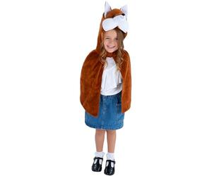 SMIFFYS Mantellina in peluche da volpe deluxe, bambini Halloween