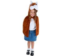 SMIFFYS Mantellina in peluche da volpe deluxe, bambini Halloween, Carnevale