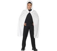 Bambini Mantello con Cappuccio Nero Bianco Marrone Costume da Halloween Nuovo