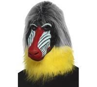 Smiffys Maschera da babbuino,Grigio,in lattice, a testa intera