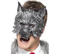 SMIFFYS Maschera Grosso lupo cattivo, Deluxe, grigia