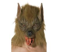 Smiffys Maschera Lupo, Marrone, Copritesta, Lattice Halloween