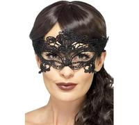 Fever Embroidered Lace Filigree Heart Eyemask 45628
