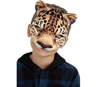 Smiffys Maschera realistica di leopardo, marrone, con elastico Halloween, Carnevale