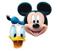 SMIFFYS Maschere dei personaggi Topolino e Paperino 26x16cm 4pz