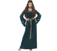 Smiffys Medieval Maid Costume, Green (Size X1)