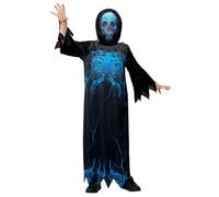 Smiffys Midnight Skeleton Reaper Costume, Boys, Black & Blue