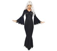 Smiffys Costume Vamp di Mezzanotte, Nero, comprende Veste Halloween