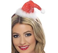 Smiffy's - Mini cappello da Babbo Natale, accessorio per costume