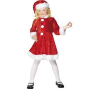 SMIFFYS Costume mini Miss Santa, Rosso, con abito e cappello Halloween