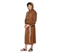 SMIFFYS Costume da monaco, adulto, marrone, include abito con cappuccio e cinta