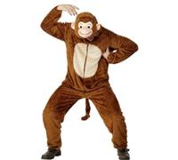 SMIFFYS Costume da scimmia, adulto include tuta con cappuccio