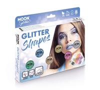 Smiffys Moon Glitter Holographic Glitter Shapes, Assorted