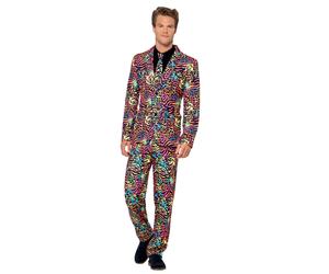 Smiffys Neon Suit, Multi-Coloured (Size L)