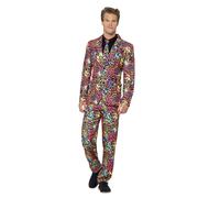 Smiffys Neon Suit, Multi-Coloured (Size XL)