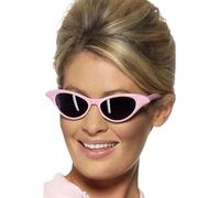 SMIFFYS Occhiali da sole Rock & Roll stile Flyaway, rosa, con diamante Halloween
